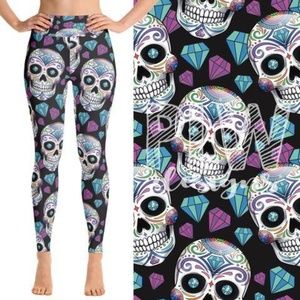 Sugar Skull & Diamond Leggings